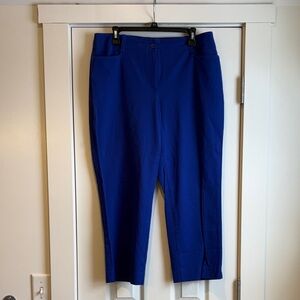 Talbots | Basic Bright Blue Signature Pants 7/8th Length Capris Size 12